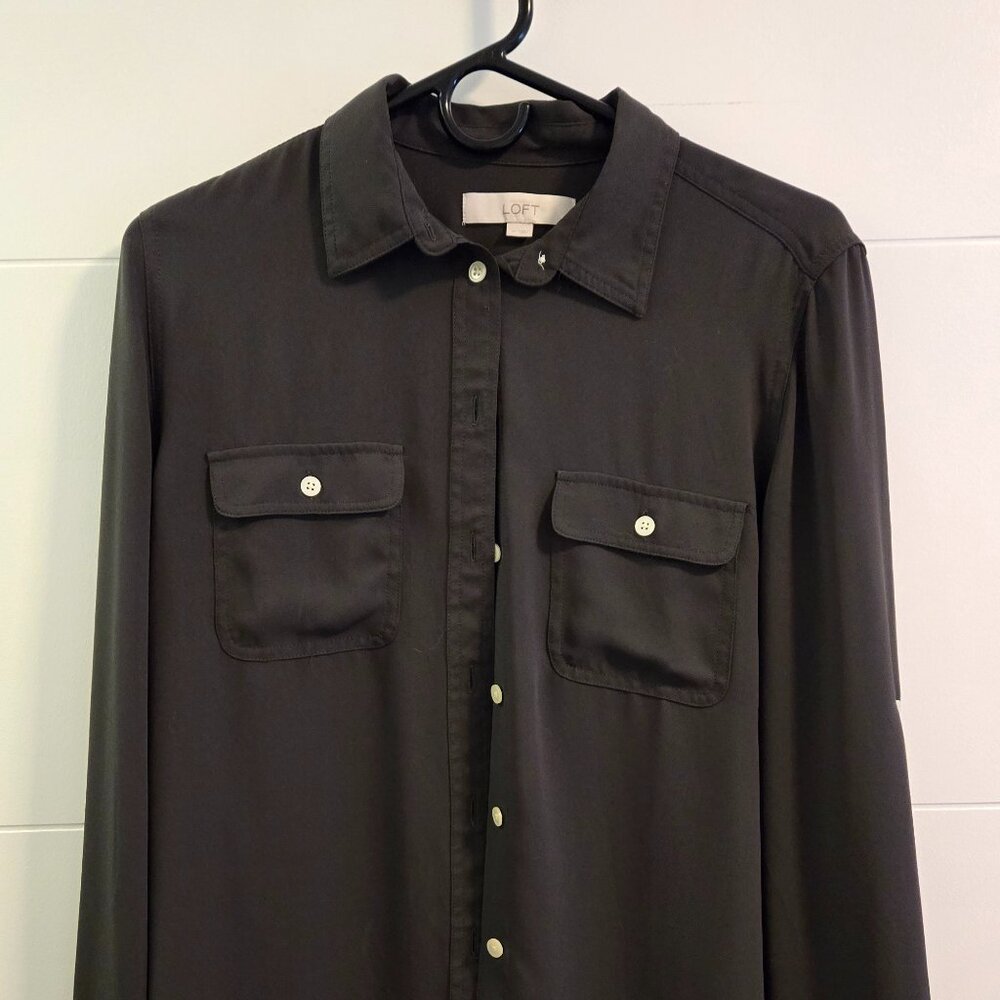Loft Utility Button Down Charcoal Size M - image 1